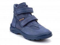 211-22 Тотто (Totto), ботинки демисезонные утепленные, байка, кожа, синий. в Туле