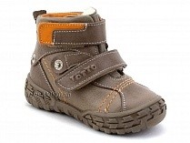 248-134,88,85 Тотто (Totto), ботинки демисезонные утепленные, байка, коричневый, бежевый, оранжевый, кожа. в Туле