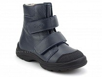3381-712 Тотто (Totto), ботинки детские утепленные ортопедические профилактические, байка, кожа, синий. в Туле