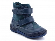127-3,13 Тотто (Totto), ботинки демисезонные утепленные, байка, синий, кожа в Туле