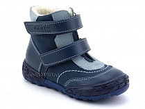 133-3,13,09 Тотто (Totto), ботинки детские ортопедические профилактические, байка, кожа, нубук, темно-синий. в Туле