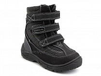 А43-038 Сурсил (Sursil-Ortho), ботинки детские ортопедические с высоким берцем, зимние, натуральный мех, кожа, текстиль, черный в Туле