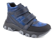 6-612145-2403 (26-30) Пиксель (Pixel), ботинки зимние детские профилактические, кожа, натуральный мех, синий в Туле