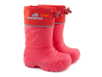 129110-02 Нордман Кидс (Nordman Kids), сапоги резиновые детские eva со съемным меховым вкладышем, красный 