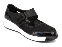 K231-R-GD-07-A (36-41) Кумфо (Kumfo) туфли для взрослых, текстиль, кожа, черный в Туле
