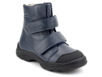 338-712 Тотто (Totto), ботинки детские утепленные ортопедические профилактические, кожа, синий в Туле