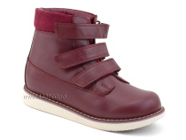 23-244 Сурсил (Sursil-Ortho), ботинки детские утепленные с высоким берцем, кожа, бордовый в Туле