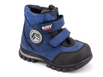 031-600-013-05-240 (21-25) Джойшуз (Djoyshoes) ботинки детские зимние ортопедические профилактические, натуральный мех, кожа, темно-синий, милитари в Туле
