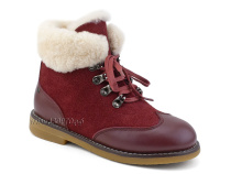 А44-071-3 Сурсил (Sursil-Ortho), ботинки детские ортопедические профилактичские, зимние, натуральный мех, замша, кожа, бордовый в Туле