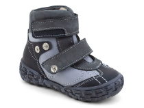 238-21,111,11 Тотто (Totto), ботинки демисезонные утепленные, байка, кожа, серый, черный в Туле