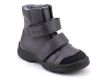 338-721 Тотто (Totto), ботинки детские утепленные ортопедические профилактические, кожа, серый. в Туле
