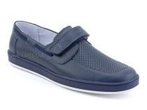 30025-712 Тотто (Totto), туфли школьные ортопедические профилактические, кожа, синий в Туле