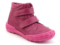 201-267 Тотто (Totto), ботинки демисезонние детские профилактические на байке, кожа, фуксия. в Туле