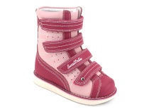 23-220 Сурсил-Орто (Sursil-Ortho), ботинки демисезонные детские ортопедические  с тутором, кожа, розовый в Туле