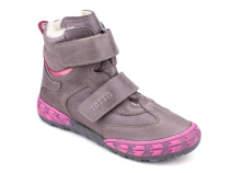 3542-607,0139 Тотто (Totto), ботинки детские утепленные ортопедические профилактические, кожа, шерсть, лиловый, малиновый в Туле